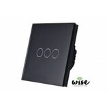 Wise Wifi pametni prekidač, stakleni panel crni - 3 tastera WP0023 Cene