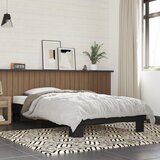 Maison Chic Posteljni okvir - Enojna postelja - Postelja za odrasle črn 90x190 cm inženirski les in kovina-J8367, (21771074) | Shoptok.si
