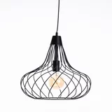 Honsel Moderne hanglamp zwart 42 cm E27 - Iggy