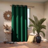 Restilo Temno zelena zatemnitvena zavesa AmeliaHome Eyelets Dark Green, 140 x 245 cm Cene