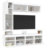 vidaXL Komplet TV omaric z LED lučkami 7-delni bel | Shoptok.si