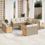  12-dijelni set vrtnih sofa od poliratana s jastucima bež | shoptok.hr