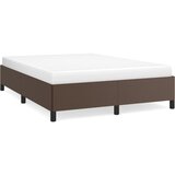 vidaXL Posteljni okvir rjav 140x190 cm umetno usnje, (20794645) Cene