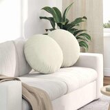  Jastučići za sjedenje 2 pcs Krema Ø50 x 19 cm Baršun | shoptok.hr