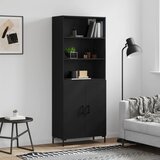 The Living Store Visoka komoda črna 69,5x34x180 cm inženirski les - Visoka Omara, (21435912) Cene