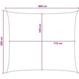  Senčna platna Svetlo siva in bela. 6 x 8 m HDPE, (5000241403) | Shoptok.si
