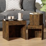  Uklapajući stolići boja dimljenog hrasta 3kom konstruirano drvo | shoptok.hr