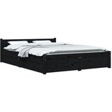  Posteljni okvir s predali črn 140x190 cm, (20644269) | Shoptok.si