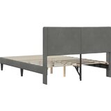  Krevetna konstrukcija Tamnosiva 137 x 190 cm Baršun | shoptok.hr
