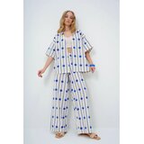 Trend Alacati Stili Ženski komplet kardigan i pantalone Alc-X13630, Belo-plavi | Eponuda.com