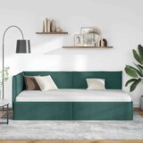  Kutni okvir kreveta Tamnozelena 80 x 200 cm tkanina | shoptok.hr