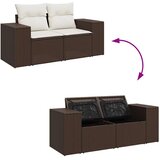  7-dijelni set vrtnih sofa od poliratana s jastucima smeđi | shoptok.hr