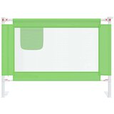 vidaXL Sigurnosna ograda za dječji krevet zelena 90 x 25 cm od tkanine | shoptok.hr