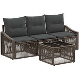 vidaXL Vrtna sedežna garnitura 4 pcs Siva poli ratan, (5000269322) | Shoptok.si