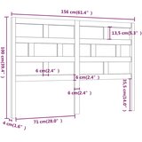  Uzglavlje za krevet bijelo 156 x 4 x 100 cm od masivne borovine | Eponuda.com