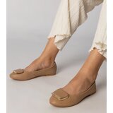 Gemre Brown women's ballet flats with rhinestones Bejla | Shoptok.si