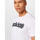 Adidas Tehnička sportska majica 'Aeroready Workout Silicone Print Linear Logo' tamo siva / crna / bijela | shoptok.hr