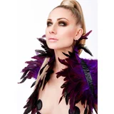 Feather Shoulder Wrap Purple