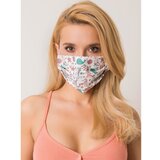 Fashion Hunters Reusable white mask with patterns Cene