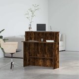  Recepcijski stol dimljeni hrast 100x40x104 cm konstruirano drvo | shoptok.hr