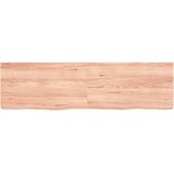  Zidna polica svjetlosmeđa 180x50x(2-6) cm obrađena hrastovina | shoptok.hr