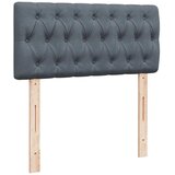 Box spring krevet s madracem tamnosivi 80 x 200 cm baršunasti | shoptok.hr