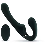 No-Parts Vibracijski strap on dildo brez pasu - Avery, 22 cm, črn