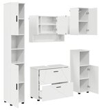  Set namještaja za kupaonicu 5 kom. Visoki sjaj bijela | shoptok.hr