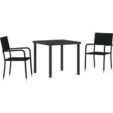  Vrtni set za objed 3 kom. Crna poliratan | shoptok.hr
