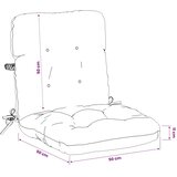  Jastučići za stolice s visokim naslonom - 4 komada VIANEN - Crna 100 x 50 x 8 cm 4 Slike