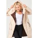 Dewberry Z6652 LADIES COAT-LIGHT BEIGE | shoptok.hr