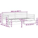vidaXL Dnevni krevet s ladicama bez madraca 90x200 cm masivno drvo | shoptok.hr