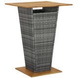  Barski stol sivi 80x80x110 cm poliratan i masivno drvo bagrema | shoptok.hr