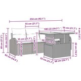  Set od 5 dijelova za vrtni kauč s jastučićima smeđi poli ratan | shoptok.hr