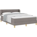  Box Spring Postelja z Zrnom v Taupe, 160x200 cm, Tkanina, (22051475) | Shoptok.si
