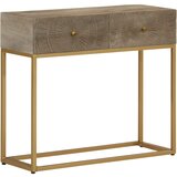 Maison Chic konzolna miza - miza ob steni 90x30x76 cm trden mangov les in železo, (21786457) | Shoptok.si
