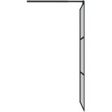 Pregrada za tuširanje 80 x 195 cm s tamnim staklom ESG crna | shoptok.hr