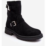 Kesi Women's flat heel boots with buckles Black Bliggore | ePonuda.com