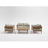  Aluminijast vrtni set Orla (smeđa; kavč, 2 fotelja i stolić) | shoptok.hr
