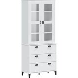 Maison Chic Visoka omara - Komoda - Predalnik VIKEN bela 80x40x190 cm trdna borovina, (21719595) | Shoptok.si