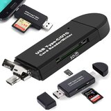  3v1 SD microSD čitalec pomnilniških kartic USB 2.0 C-tape Cene
