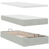  Okvir kreveta s madraca svijetlosivi 100x200 cm baršunasti | shoptok.hr