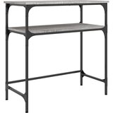Maison Chic konzolna miza - miza ob steni siva sonoma 75x35,5x75 cm inženirski les, (21785787) Cene