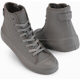 Ombre Men's high top sneakers with zipper for easy donning - dark beige | shoptok.hr