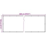 Balkonski zaslon za privatnost antracit 600 x 120 cm PVC | Eponuda.com