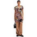 Desigual Obleka 'M. Christian Lacroix' rumena / orhideja / črna / bela | Shoptok.si