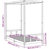  Okvir za dječji krevet 90 x 190 cm od masivne borovine | shoptok.hr