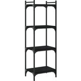  Regal za knjige s 4 razine crni 40x30x120 cm konstruirano drvo | shoptok.hr