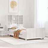 vidaXL Posteljni okvir brez vzmetnice bel 90x200 cm trdna borovina | Shoptok.si