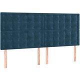  Uzglavlje tamnoplavo 160x5x118/128 cm baršunasto | shoptok.hr